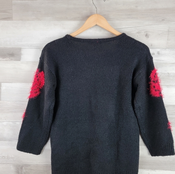 Cable & Guage Raised Rose Ribbed Knit Sweater Womens Size Small - Picture 6 of 16